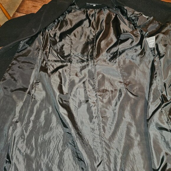 Long Black Pea coat Women's size 12 Kenneth Cole Reaction - Picture 7 of 7